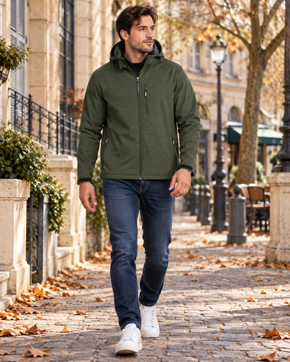 Veste à capuche zippée pour homme