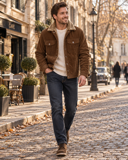 Veste à col rabattu pour hommes