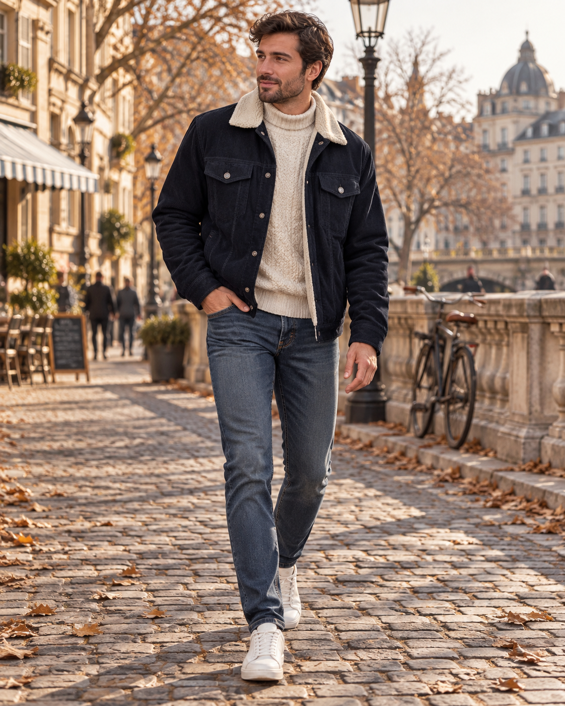 Veste à col rabattu pour hommes