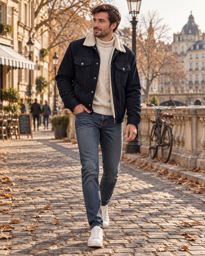 Veste à col rabattu pour hommes
