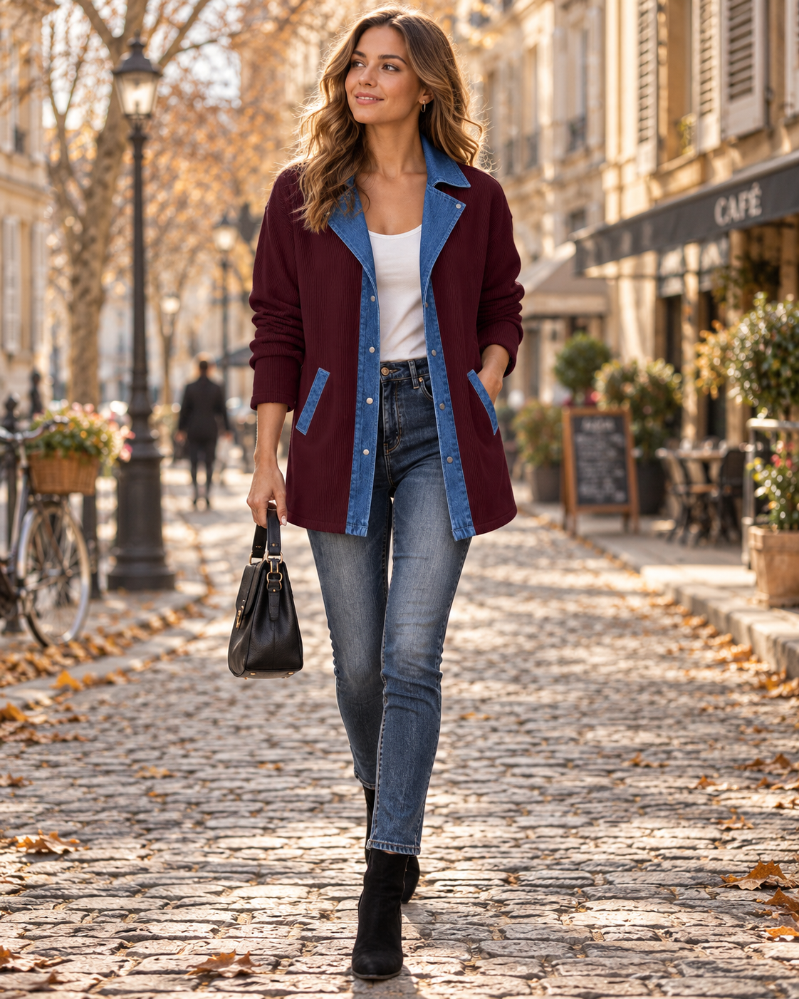 Veste à col revers pour femmes