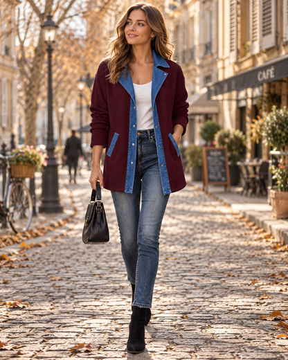 Veste à col revers pour femmes