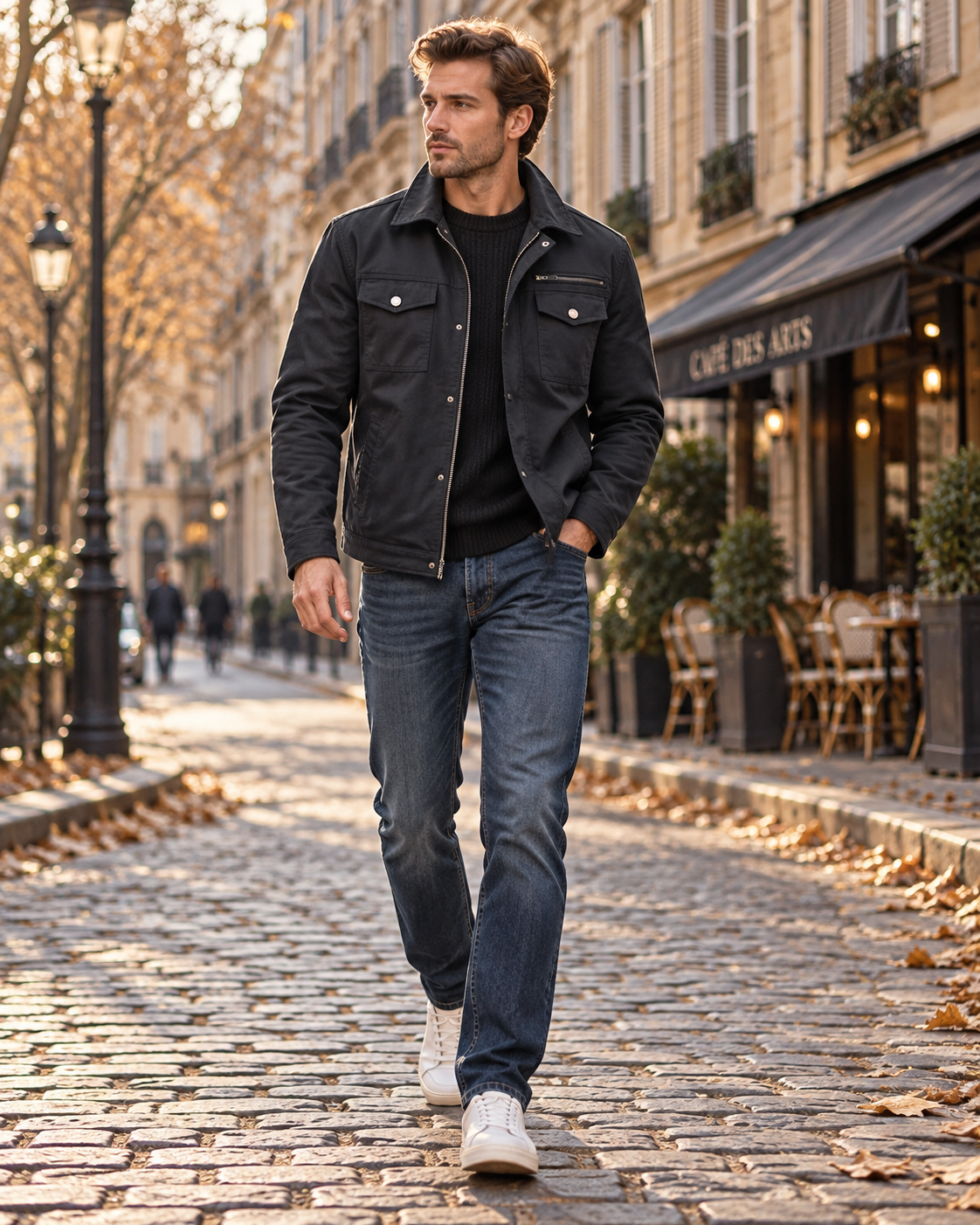 Veste à poches multiples pour hommes