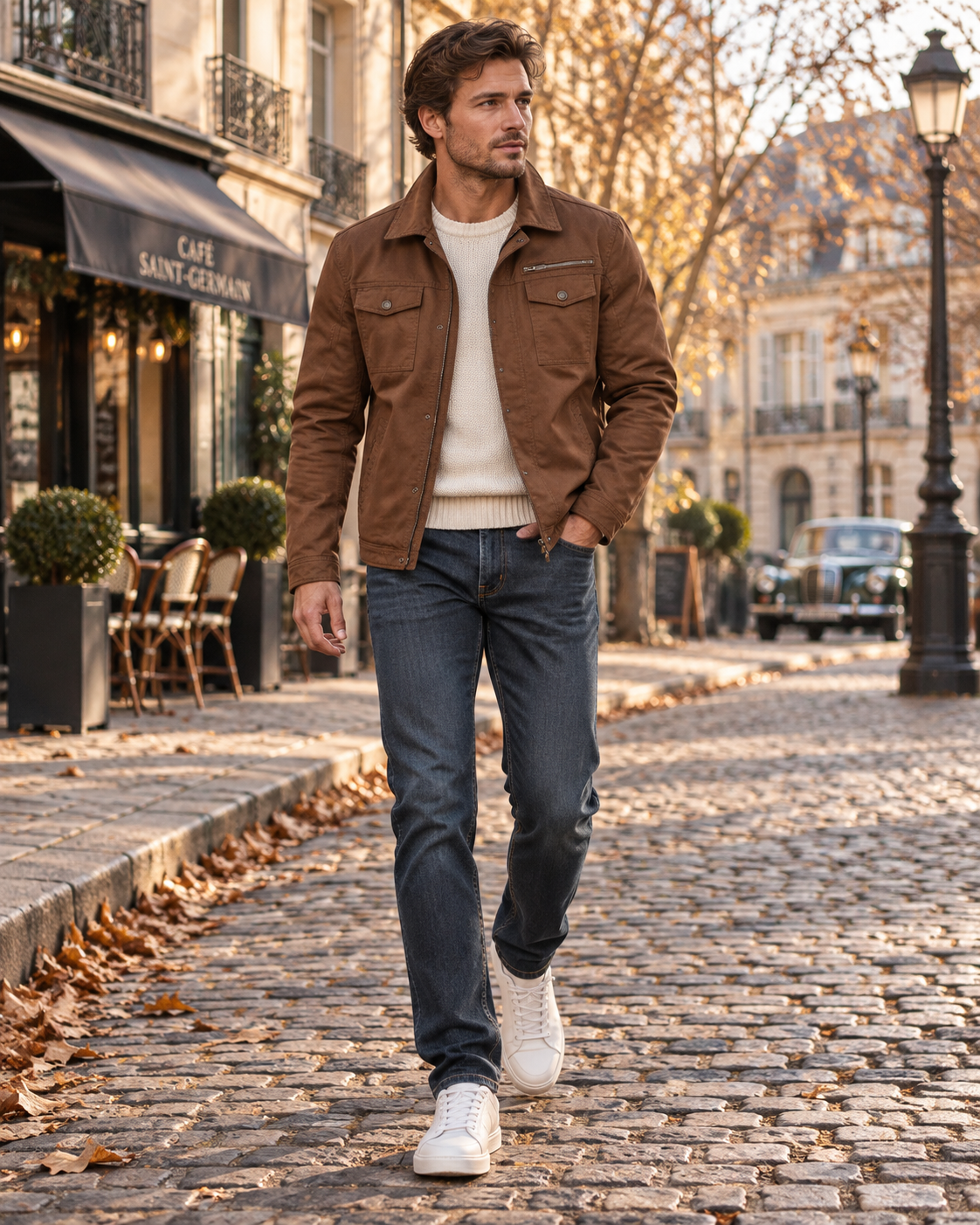 Veste à poches multiples pour hommes