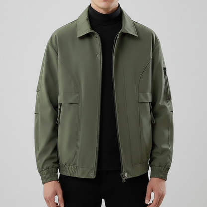 Veste bomber à col chemise pour hommes