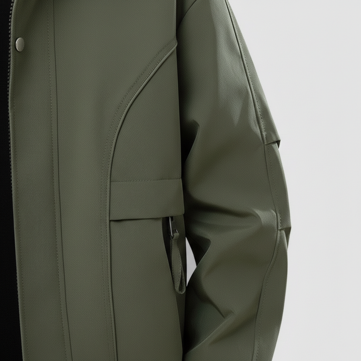 Veste bomber à col chemise pour hommes