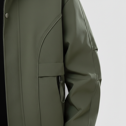 Veste bomber à col chemise pour hommes