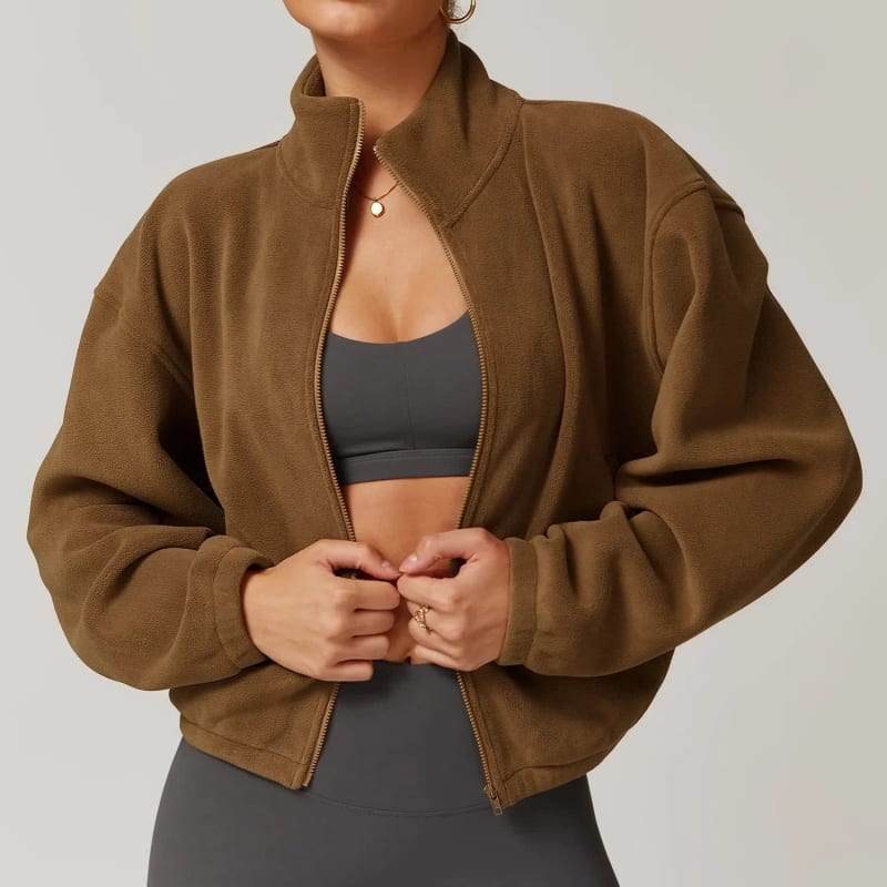 Veste bomber à col montant pour femmes