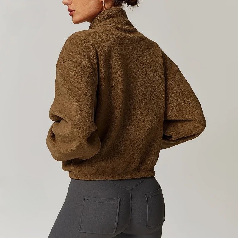 Veste bomber à col montant pour femmes