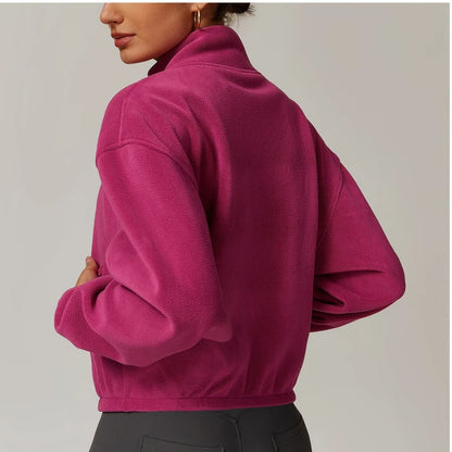 Veste bomber à col montant pour femmes