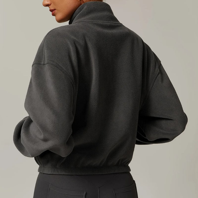 Veste bomber à col montant pour femmes