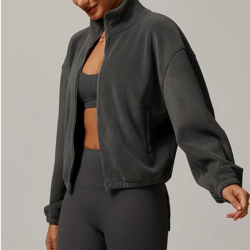 Veste bomber à col montant pour femmes