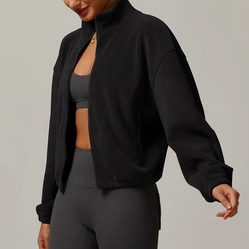 Veste bomber à col montant pour femmes