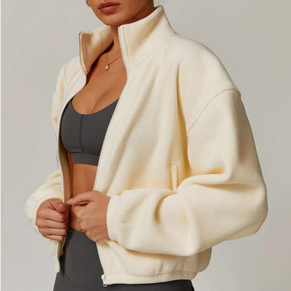 Veste bomber à col montant pour femmes