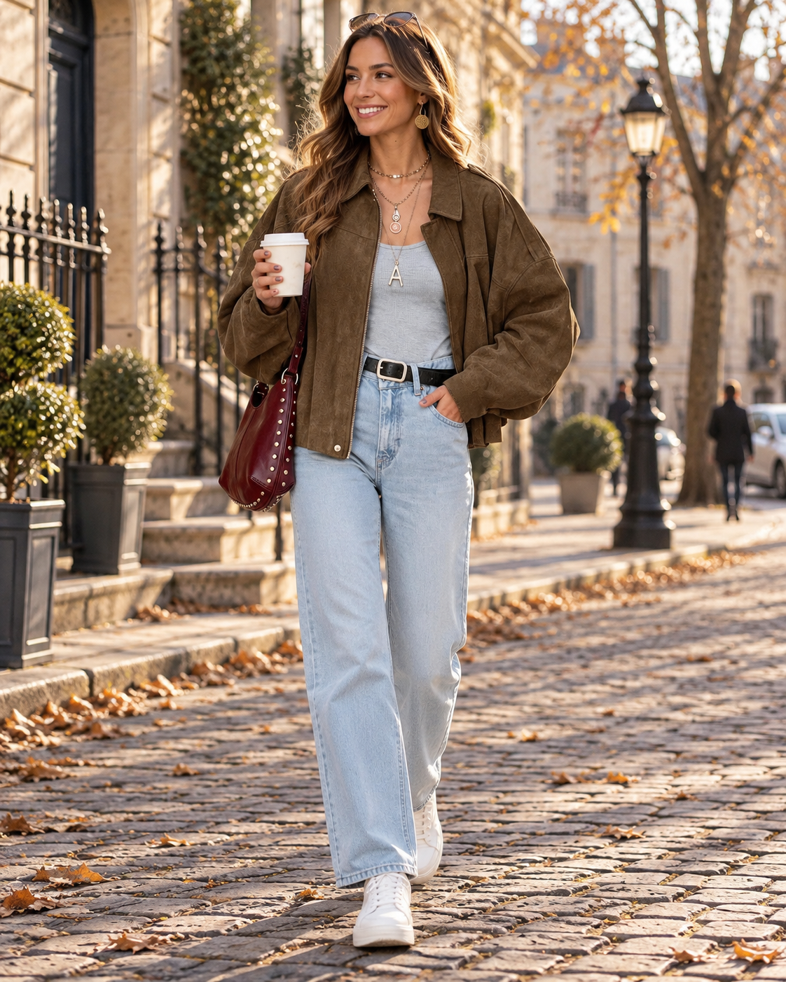 Veste bomber zippée pour femmes