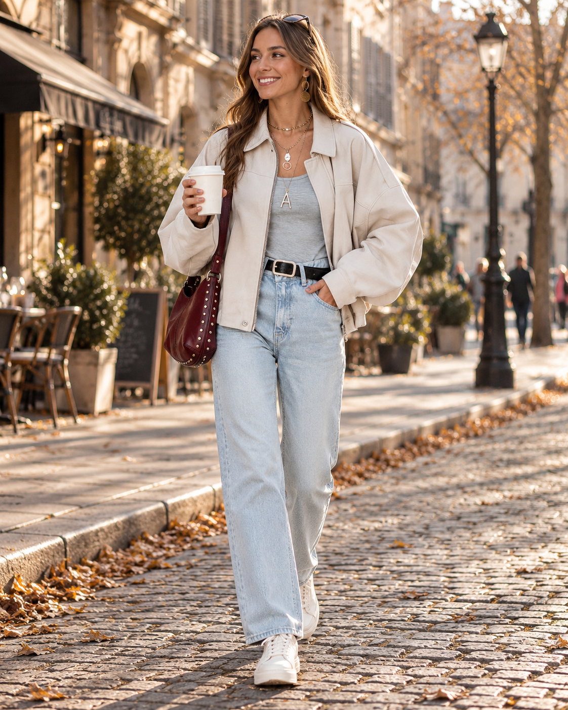Veste bomber zippée pour femmes