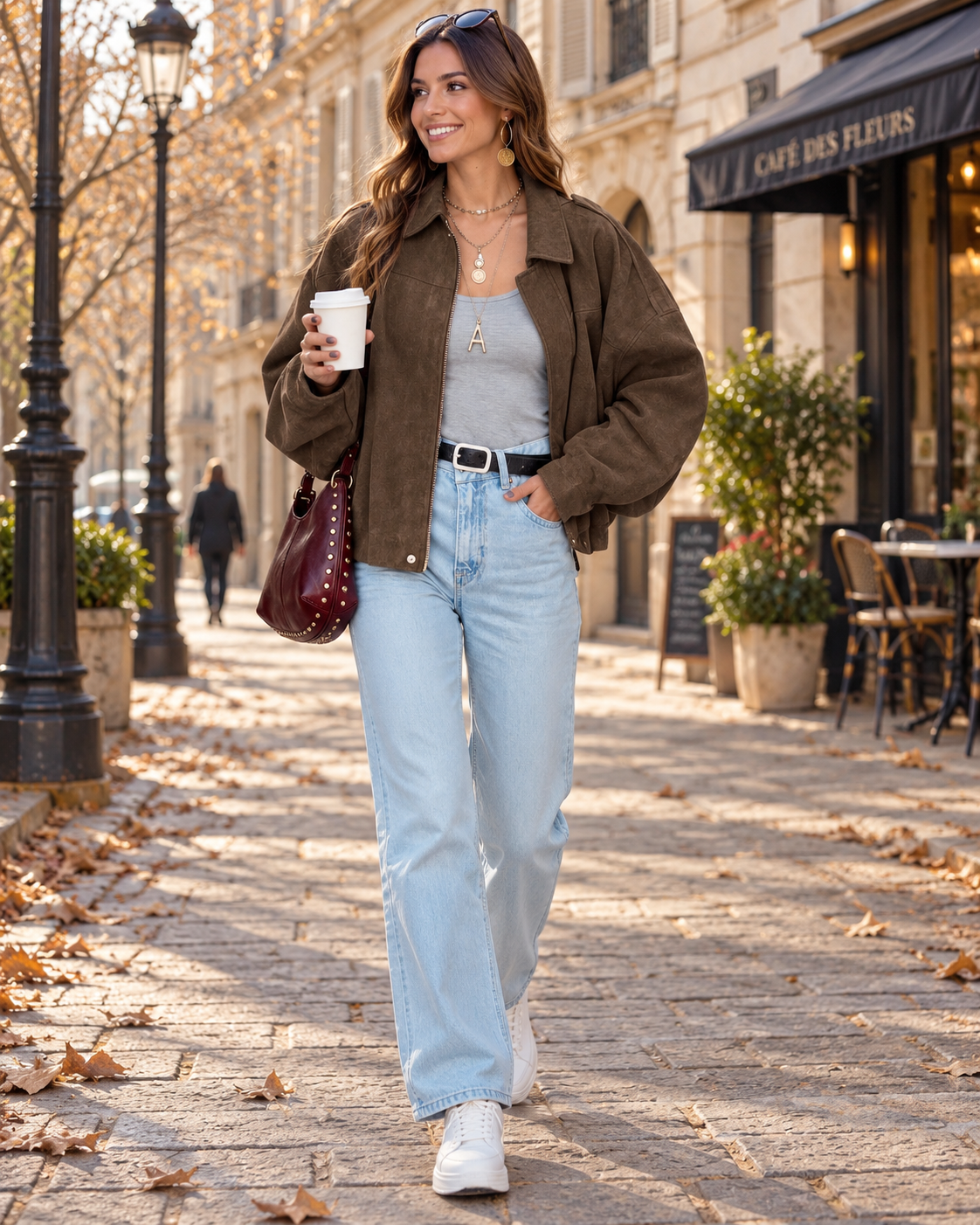 Veste bomber zippée pour femmes