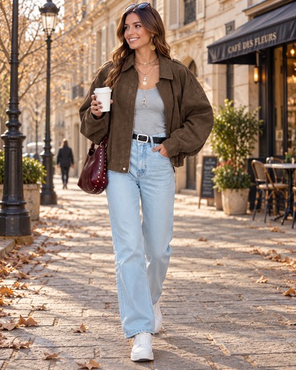 Veste bomber zippée pour femmes