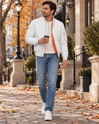 Veste bomber zippée pour homme