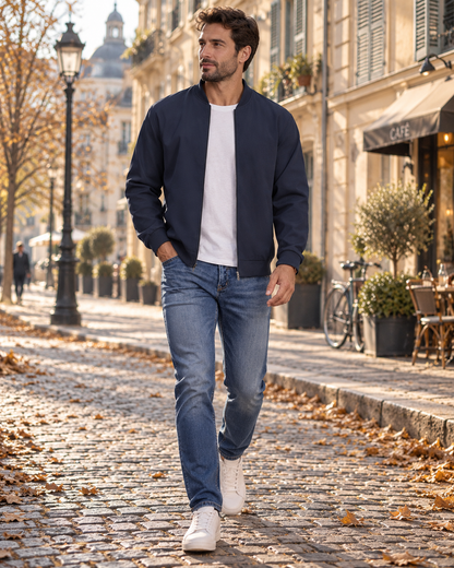 Veste bomber zippée pour hommes