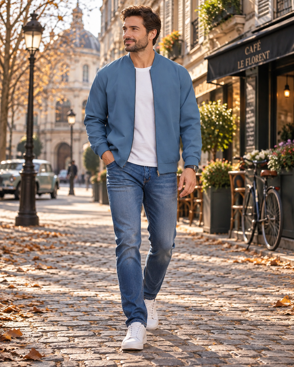 Veste bomber zippée pour hommes