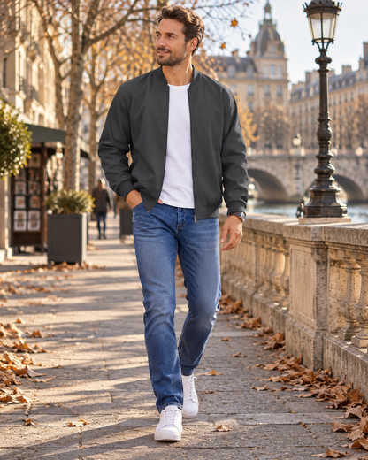 Veste bomber zippée pour hommes