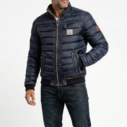 Veste matelassée à col montant pour hommes