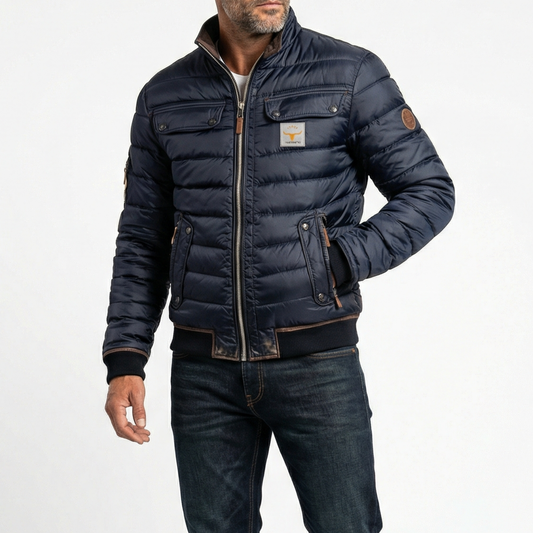 Veste matelassée à col montant pour hommes