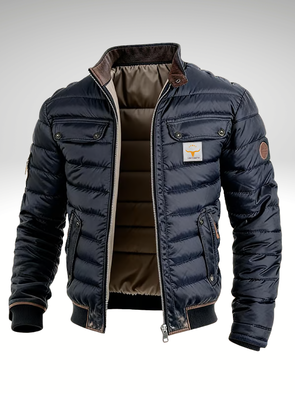 Veste matelassée à col montant pour hommes