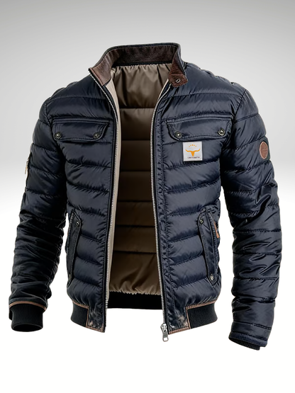 Veste matelassée à col montant pour hommes