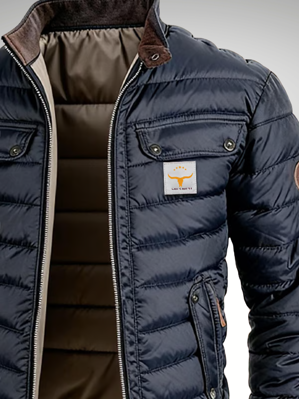 Veste matelassée à col montant pour hommes