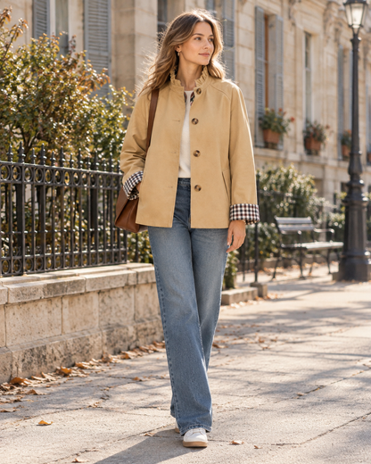 Veste trench courte pour femme
