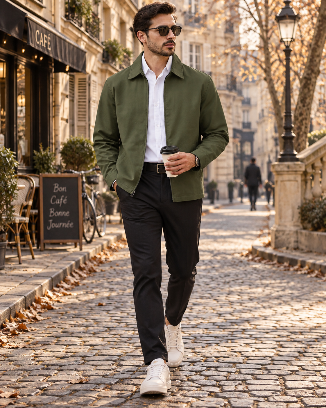 Veste zippée à col rabattu pour hommes