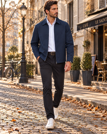 Veste zippée à col rabattu pour hommes