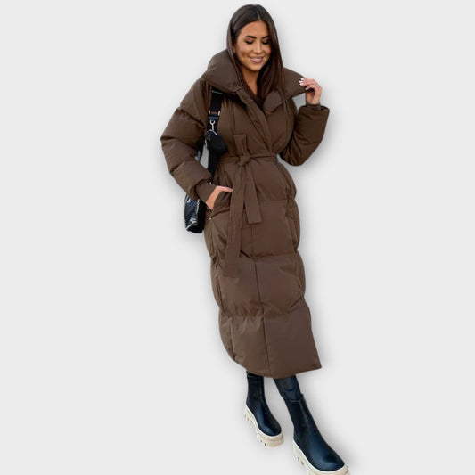 Manteau Long avec Ceinture à la Taille pour Femmes | Idéal pour l’Hiver et les Occasions Quotidiennes