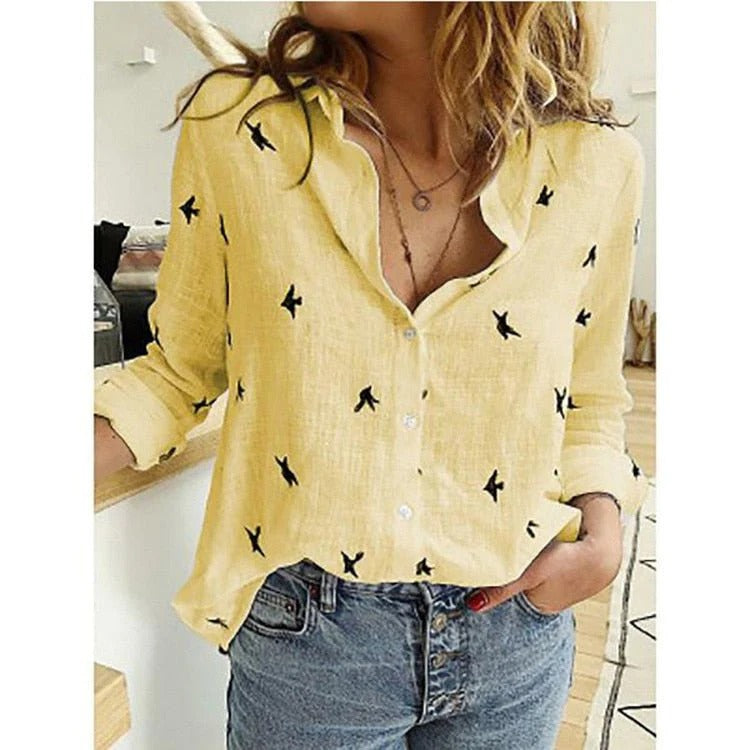 Blouse avec Motif Imprimé ou Uni pour Femme | Idéale pour le Travail ou les Sorties Décontractées