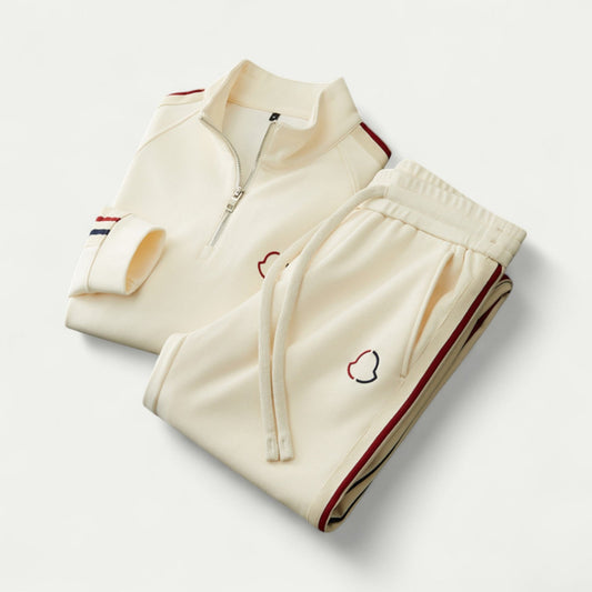 Ensemble De Survêtement avec Haut Zippé Et Pantalon À Cordon pour Homme | Idéal pour Les Activités Quotidiennes