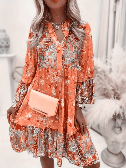 Robe Midi à Imprimé Floral avec Coupe Structurée pour Femme | Idéale pour Usage Quotidien et Occasions Décontractées