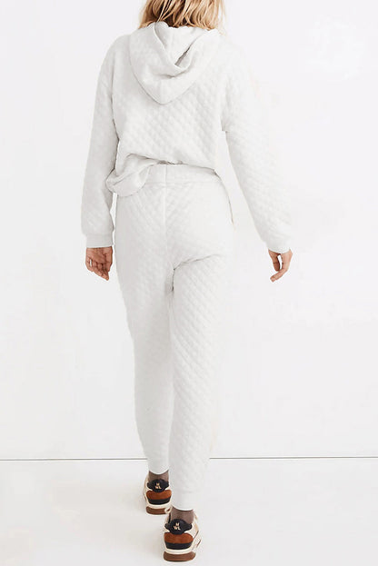 Ensemble Deux Pièces Avec Hoodie Matelassé Et Joggers Pour Femmes | Idéal Pour Usage Quotidien Et Loisirs