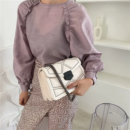 Sac Crossbody Rectangulaire avec Chaîne pour Femmes | Idéal pour le Quotidien