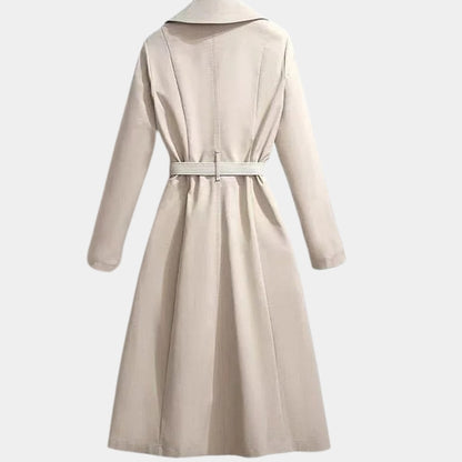 Trench-coat Long Avec Ceinture Et Foulard Pour Femme | Idéal Pour La Mi-saison