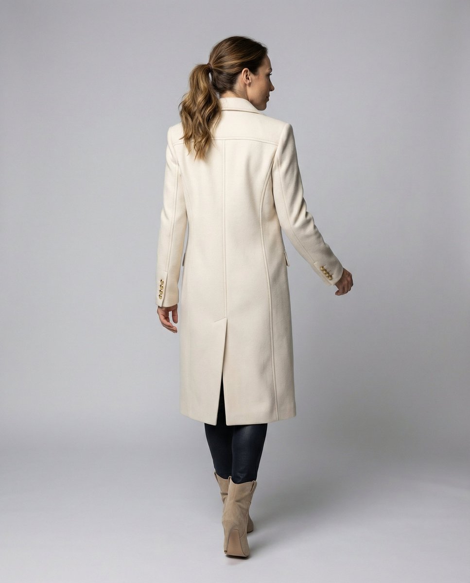 Manteau Long Croisé À Double Boutonnage Pour Femme | Idéal Pour L'automne Et L'hiver