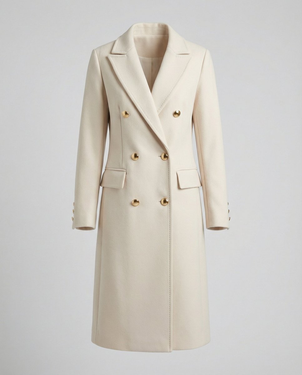 Manteau Long Croisé À Double Boutonnage Pour Femme | Idéal Pour L'automne Et L'hiver