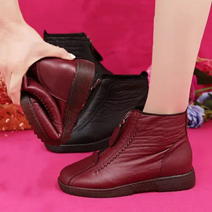 Bottines doublées à fermeture éclair pour femmes