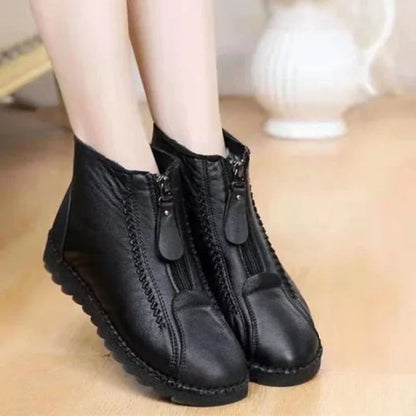 Bottines doublées à fermeture éclair pour femmes