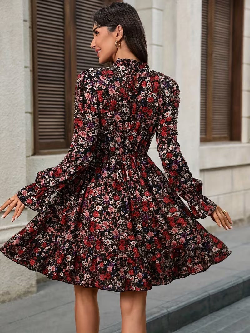 Robe mini à imprimé fleuri pour femmes