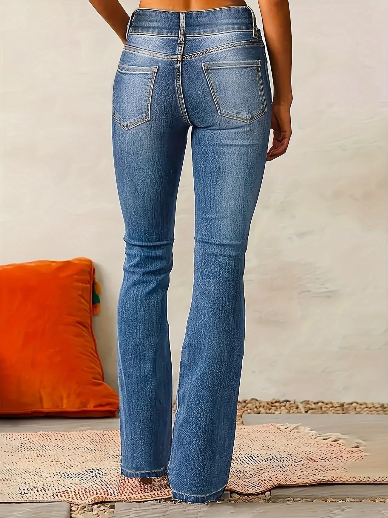 Jean taille haute coupe évasée pour femme | Idéal pour l'automne