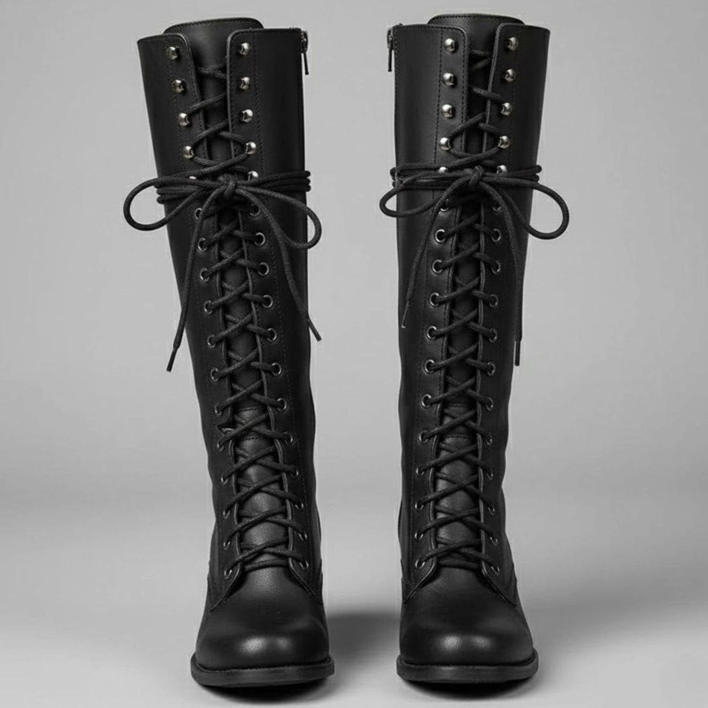 Bottes montantes à lacets pour femmes
