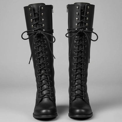 Bottes montantes à lacets pour femmes