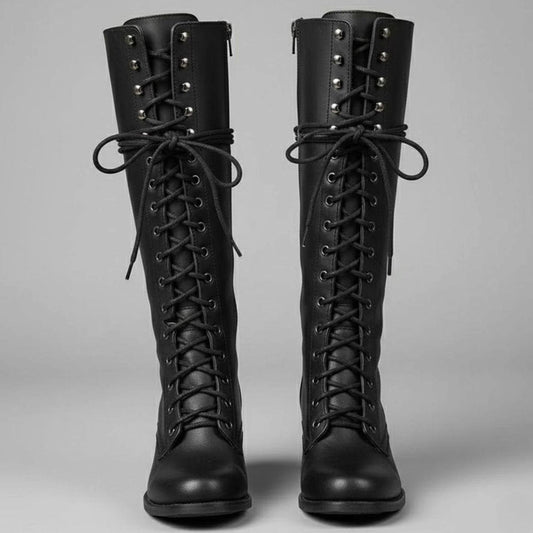 Bottes montantes à lacets pour femmes